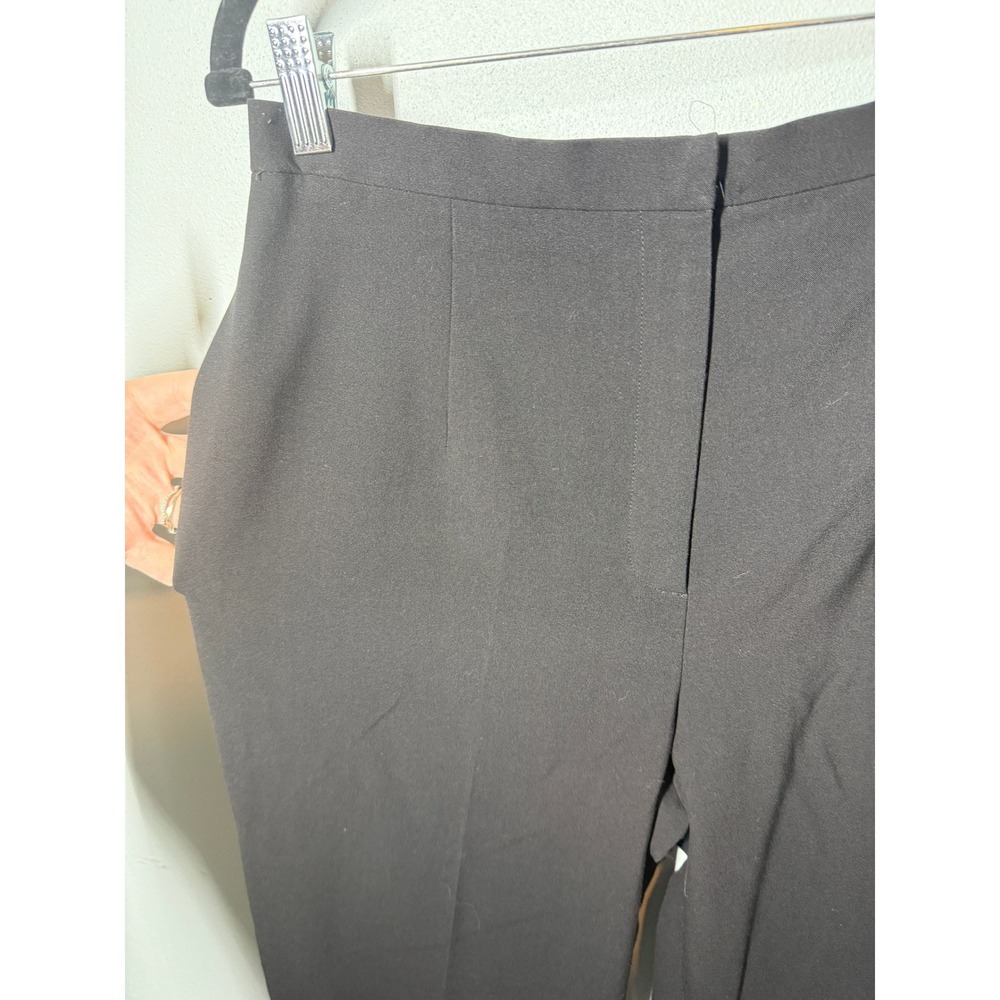 VTG Talbots Black High Waisted Trousers Tailored Straight Leg Sz 10 Petite - Picture 3 of 10